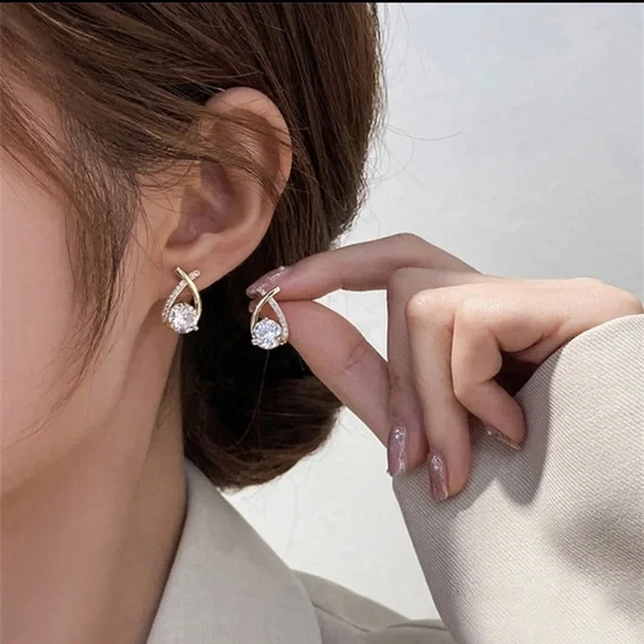 Fashion Cross Stud Earrings For Women Girls - Picture 2 of 4